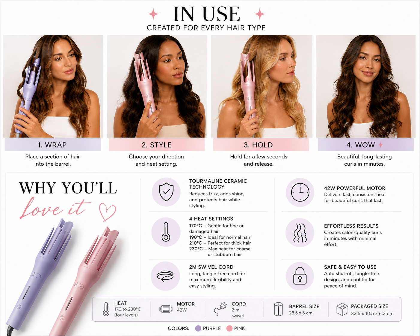 Automatic Electric Hair Curler and Waver Iron